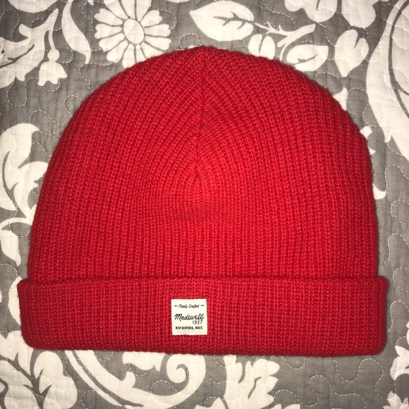 madewell red beanie